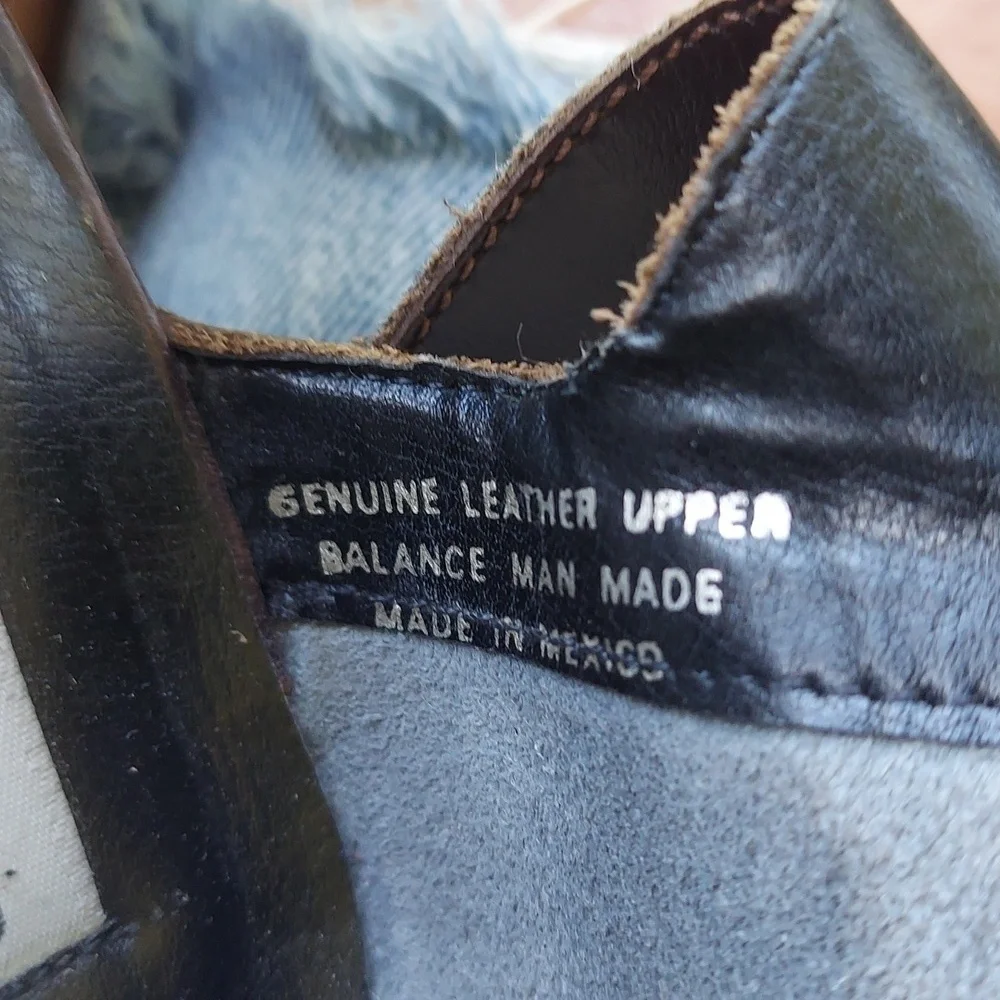 Vintage Y2K Steve Madden Chunky  Leather Heeled Sandal Ankle Boot
